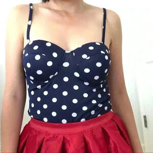 Polkadots Tank Tops Bustier